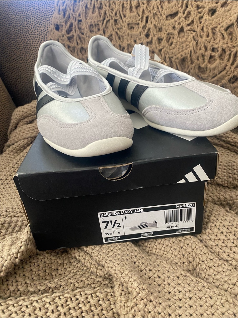 Adidas Barreda Mary Jane ballet flats sneakers 7.5 8 NEW
